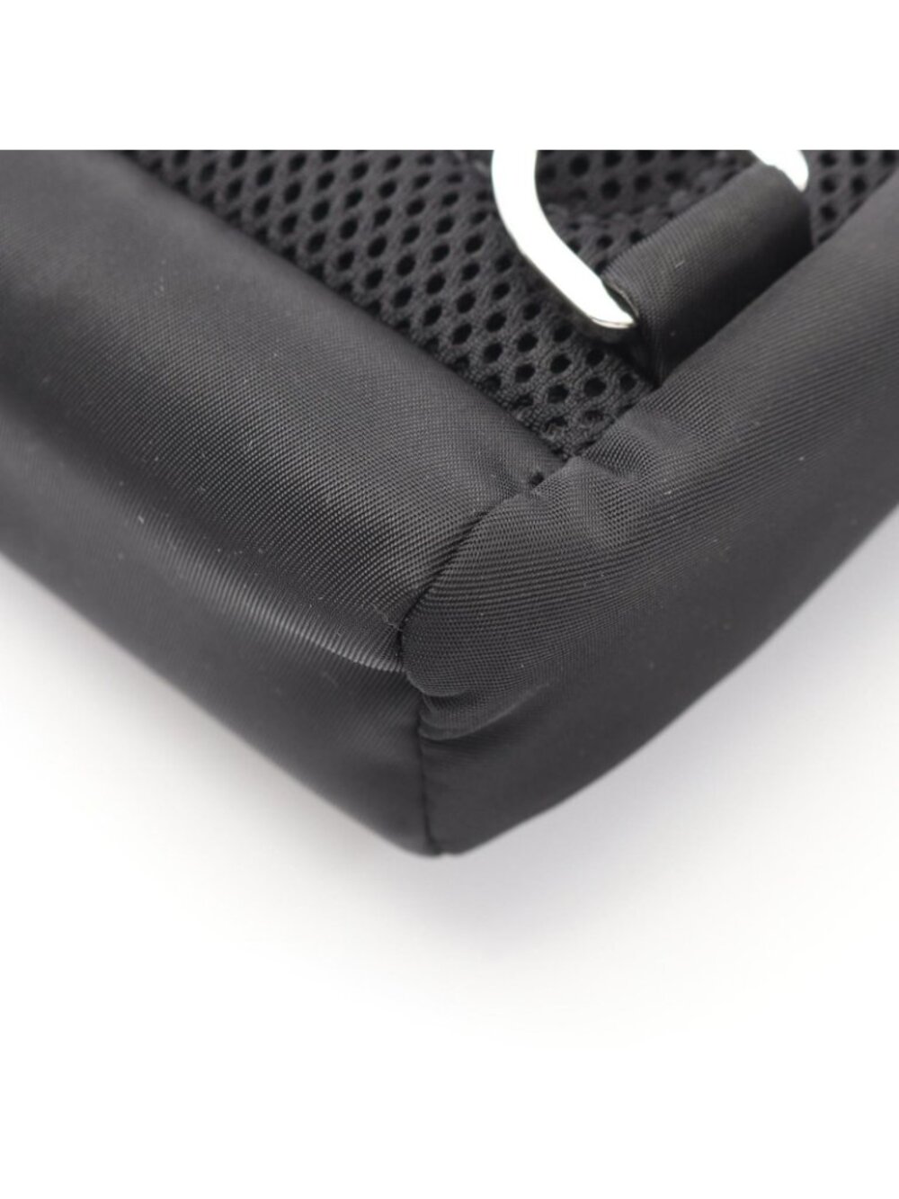 Prada Waist Bag Re-Nylon Black Nylon Saffiano Leather Triangle Logo - Picture 6 of 6